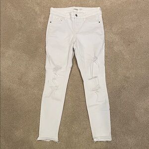 Old Navy Rockstar Super Skinny white jeans, size 2, like new